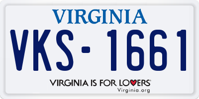 VA license plate VKS1661