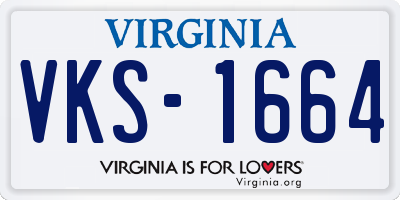 VA license plate VKS1664