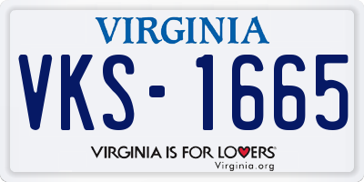 VA license plate VKS1665