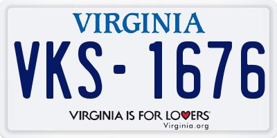 VA license plate VKS1676