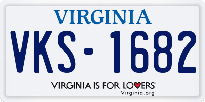 VA license plate VKS1682