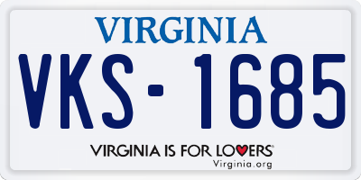 VA license plate VKS1685