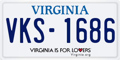 VA license plate VKS1686