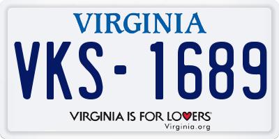 VA license plate VKS1689