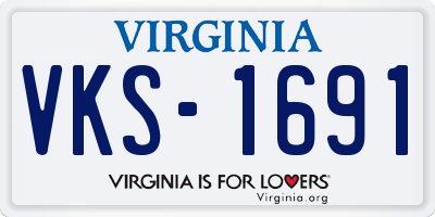 VA license plate VKS1691