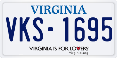 VA license plate VKS1695