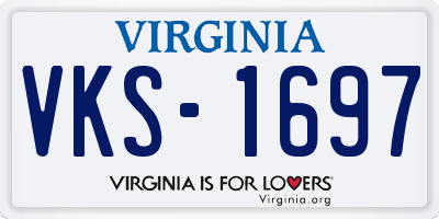 VA license plate VKS1697