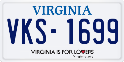 VA license plate VKS1699