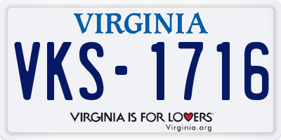 VA license plate VKS1716