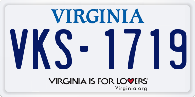 VA license plate VKS1719