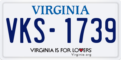 VA license plate VKS1739