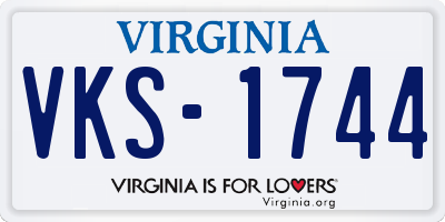 VA license plate VKS1744