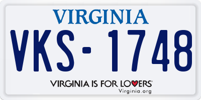 VA license plate VKS1748