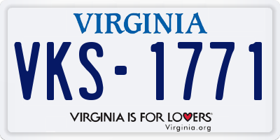 VA license plate VKS1771