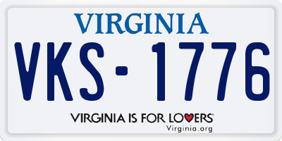 VA license plate VKS1776