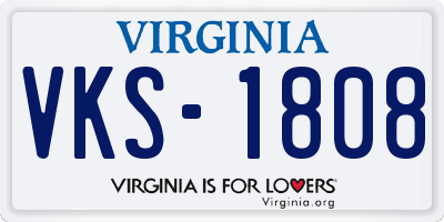 VA license plate VKS1808