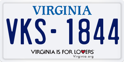 VA license plate VKS1844