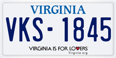 VA license plate VKS1845