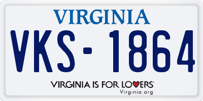 VA license plate VKS1864