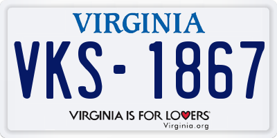 VA license plate VKS1867