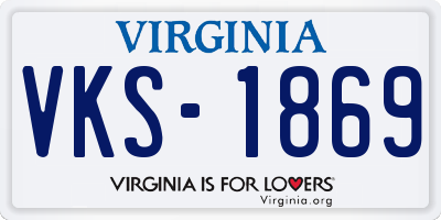 VA license plate VKS1869