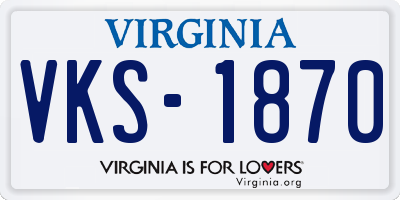 VA license plate VKS1870