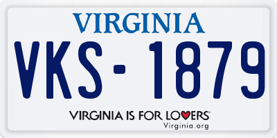 VA license plate VKS1879