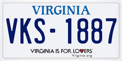 VA license plate VKS1887