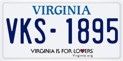 VA license plate VKS1895