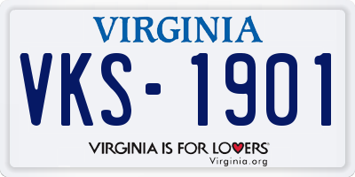 VA license plate VKS1901