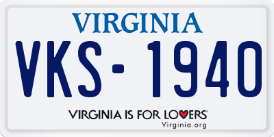 VA license plate VKS1940
