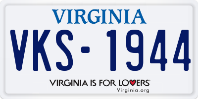 VA license plate VKS1944