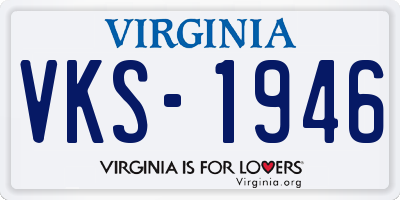 VA license plate VKS1946