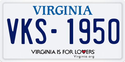 VA license plate VKS1950