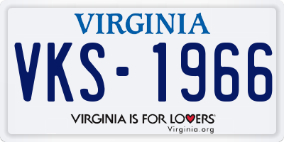 VA license plate VKS1966