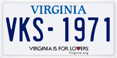 VA license plate VKS1971