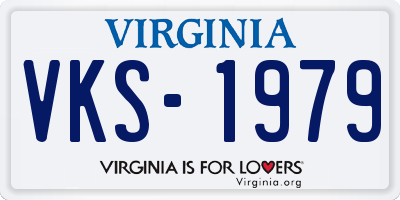 VA license plate VKS1979