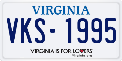 VA license plate VKS1995