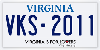 VA license plate VKS2011