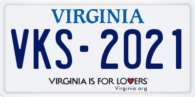 VA license plate VKS2021