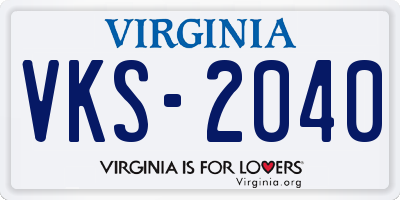 VA license plate VKS2040