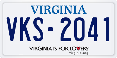 VA license plate VKS2041