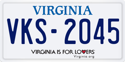 VA license plate VKS2045