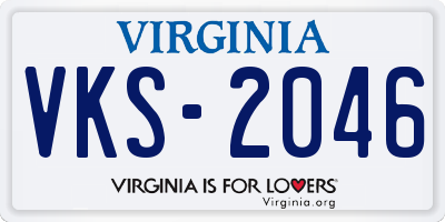 VA license plate VKS2046