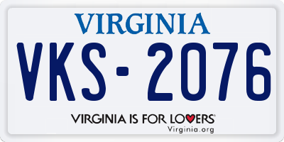 VA license plate VKS2076