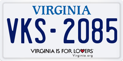 VA license plate VKS2085