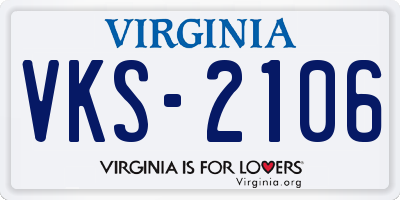 VA license plate VKS2106