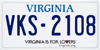 VA license plate VKS2108