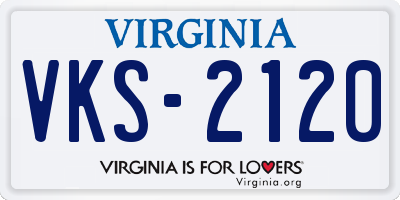VA license plate VKS2120