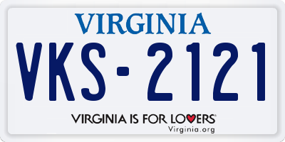 VA license plate VKS2121